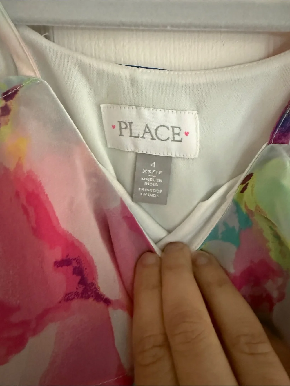 NWT Children’s Place watercolor ruffle dress, Size 4